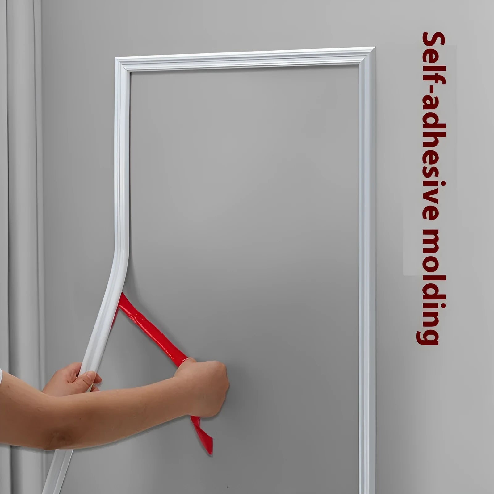 Flexible PVC background wall shaping frame with self-adhesive edge banding in four colour options