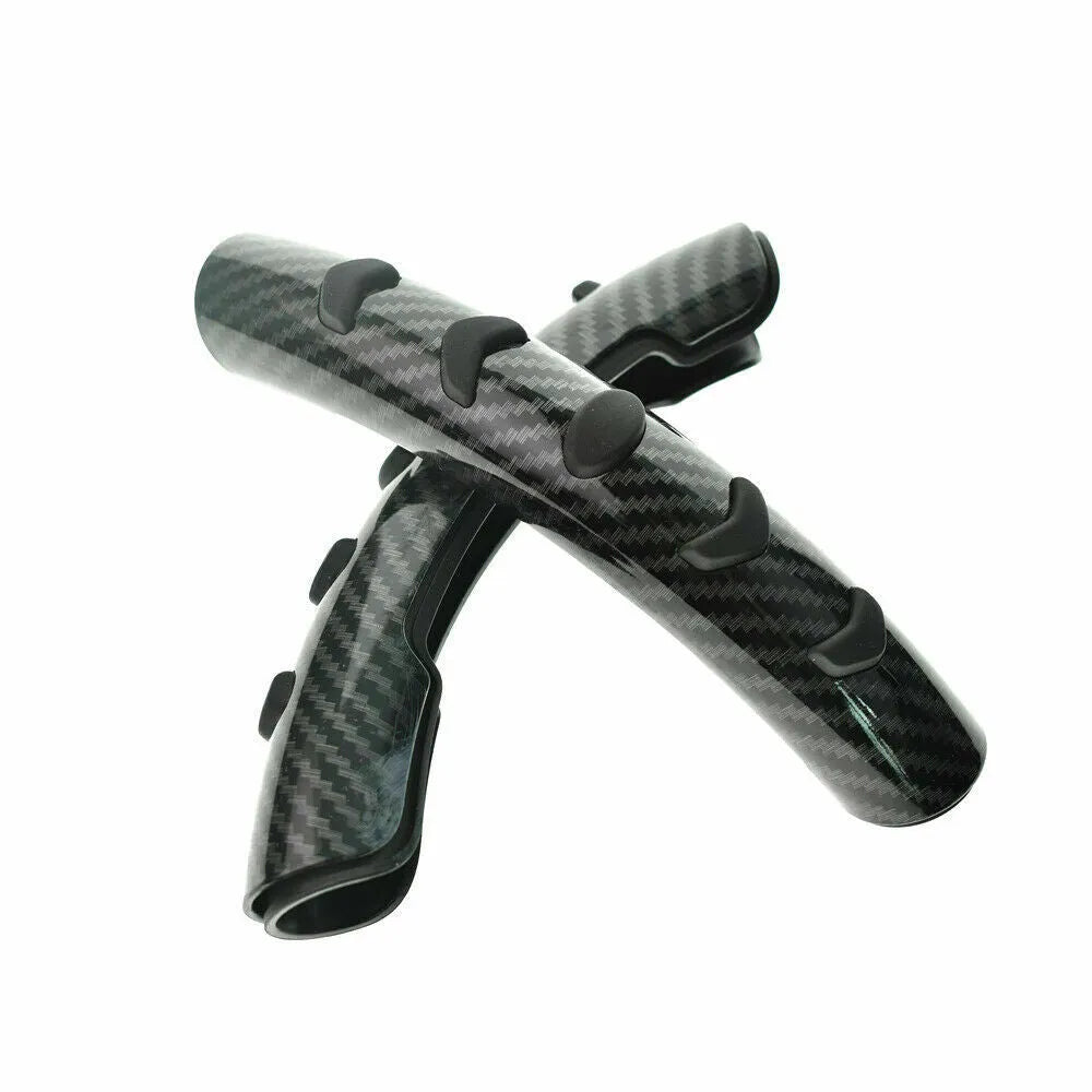 Carbon fibre black steering wheel anti-skid sleeve with 38cm diameter for universal car fit