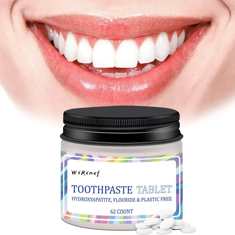 TP19 solid toothpaste tablets pack with 62 individual cleaning tablets for portable oral hygiene
