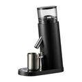 Portable electric coffee grinder with stainless steel body and temperature control display