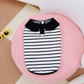 Cotton dog t-shirt and striped skirt summer outfit set in various sizes