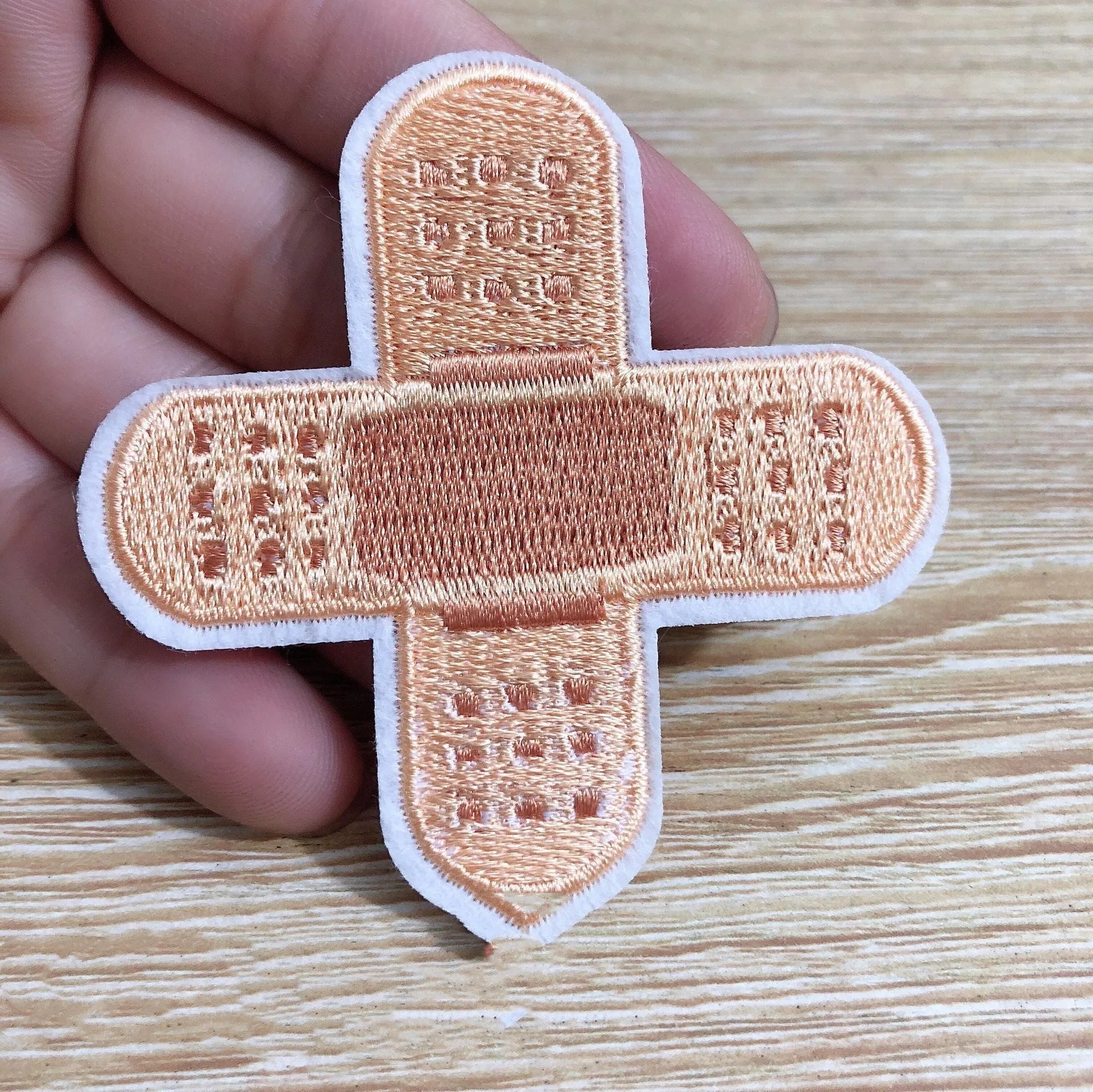 Set of 10 embroidered cloth patch badges with detailed lace craft embroidery
