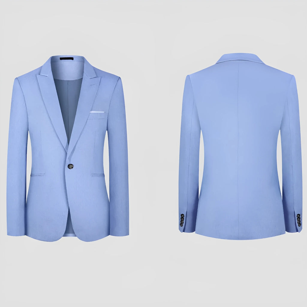 Men's western casual jacket in light blue or pink colour for spring and summer wear