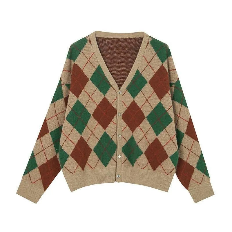 Casual knitted cardigan coat in acrylic fabric available in pink, green, black, dark khaki and light khaki colours