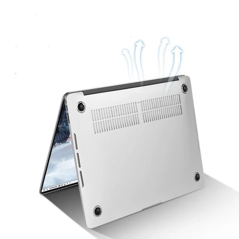 PC protective case for MacBook Pro 14.2 and 16.2 inch laptops in transparent and black colours