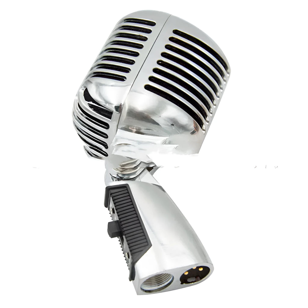 All-metal dynamic stage microphone in retro design with heart-shaped directivity pattern