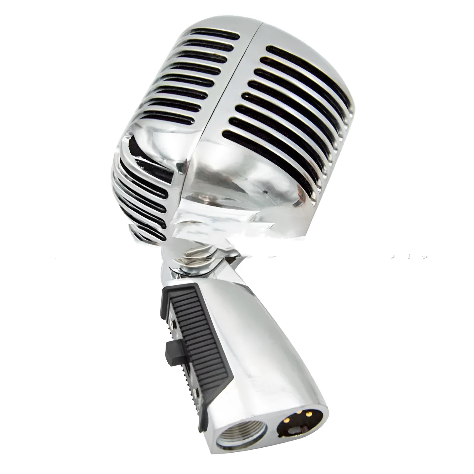All-metal dynamic stage microphone in retro design with heart-shaped directivity pattern