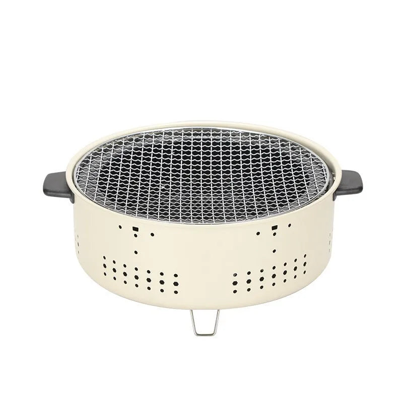 Indoor portable charcoal tea cooking stove with grill rack disk for 3-5 people