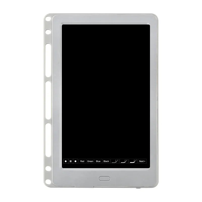 85-inch Master Software electronic writing pad with stitching appearance in blue, showing smart pen.
