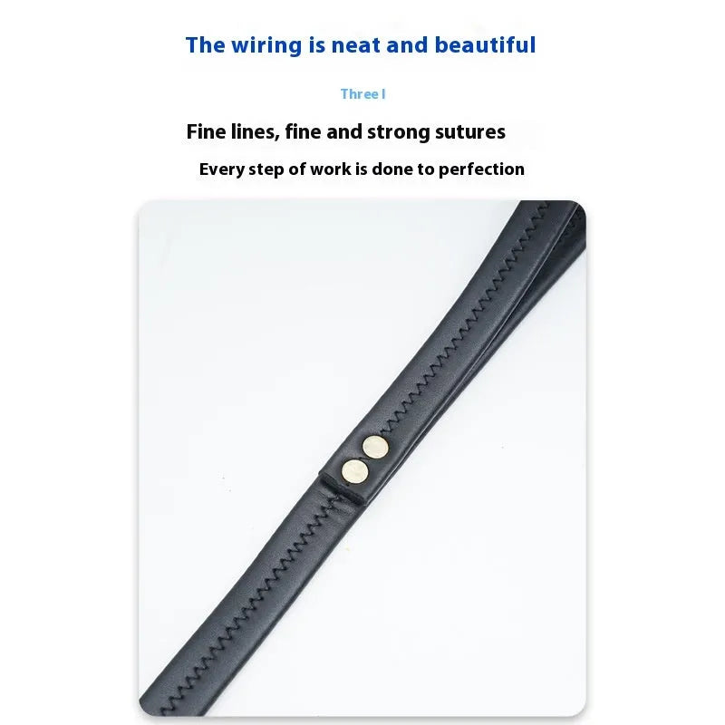 Roran high-grade PU leather pet traction belt in black or maroon colour with adjustable length options