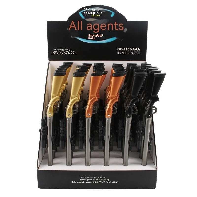 Marvel Chicken 98K Sniper Rifle themed gel pen with 0.5mm tip, in Ace Agent Black or Blue ink.