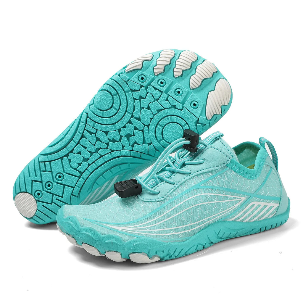 Children's quick-dry wading shoes with rubber sole and elastic band closure in multiple colours