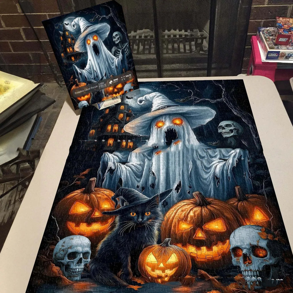 Creative ghost puzzle plastic Halloween decoration spooky party tabletop display