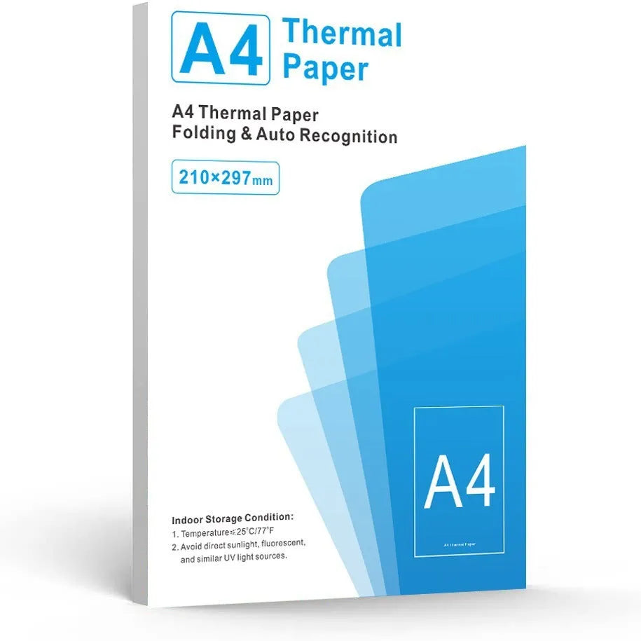 A4 thermal printer paper in white colour with quick-drying surface for business use