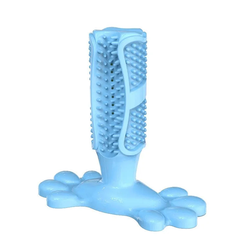 TPR silicone dog molar toy in Cactus Lake Blue colour on white background