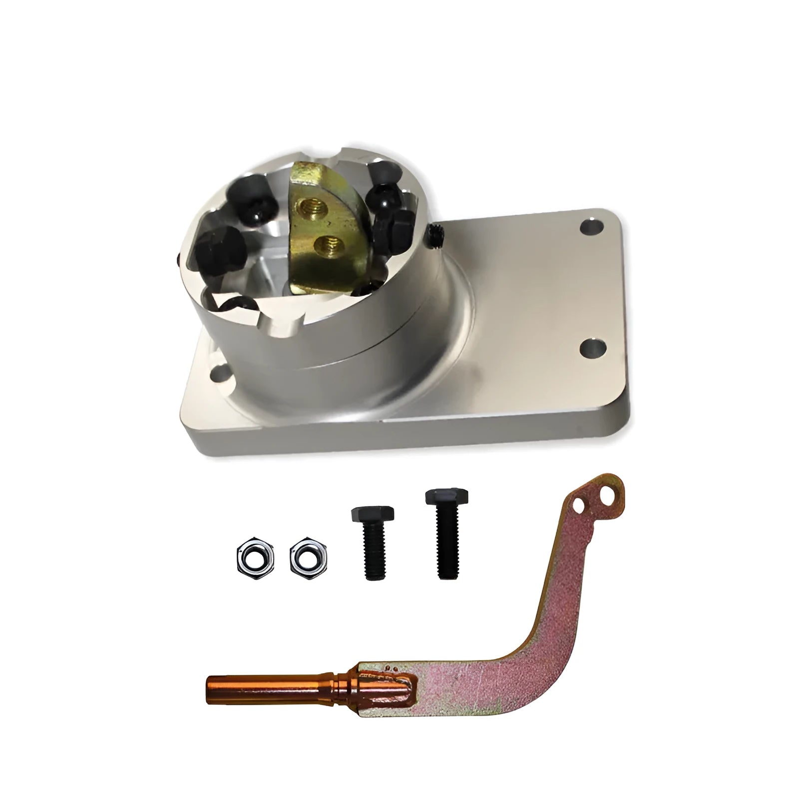 Silver aluminium alloy gear shift short lever accessory for Horton vehicles