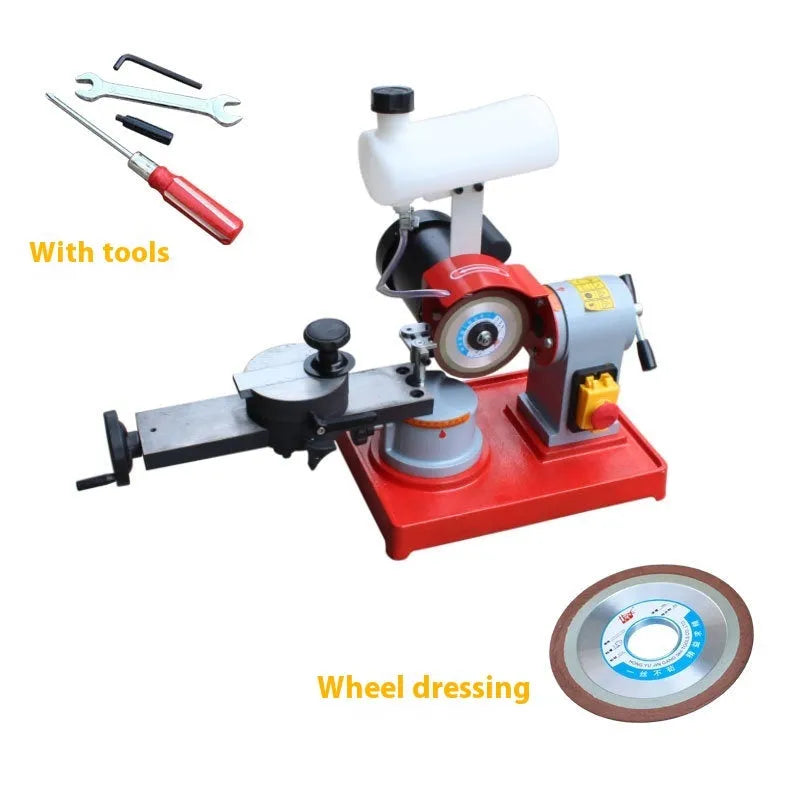 Small manual gear grinding machine for alloy circular saw blade sharpening with angle adjustment wheel