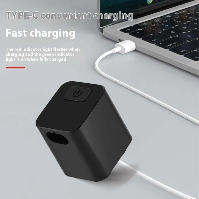 USB rechargeable bicycle running water tail light with silicone strap mount on a bike seat tube.