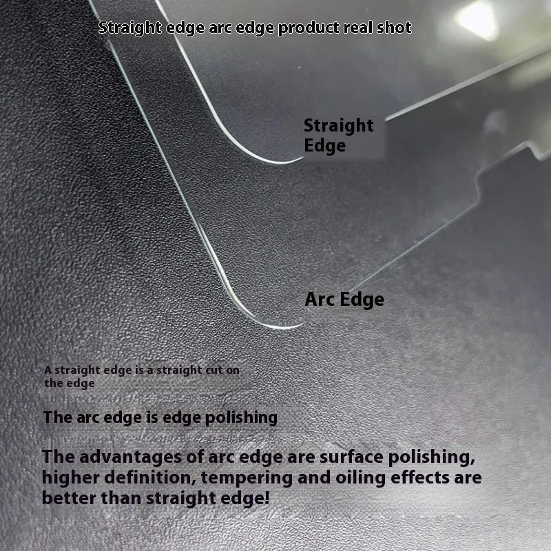 Samsung Galaxy tablet with a clear tempered glass screen protector applied, showing anti-fingerprint properties.