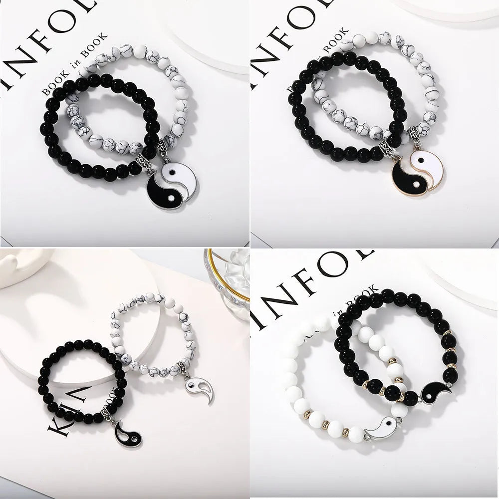 Eight-diagram geometric alloy bracelet with electroplated finish in unisex design