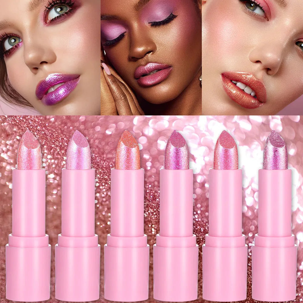 Sweetheart Bow XINGX Diamond Lipstick in Starlight Diamond series showing six colour options