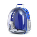 Astronaut cat carrier bag in PC material with side opening, shown in grey colour