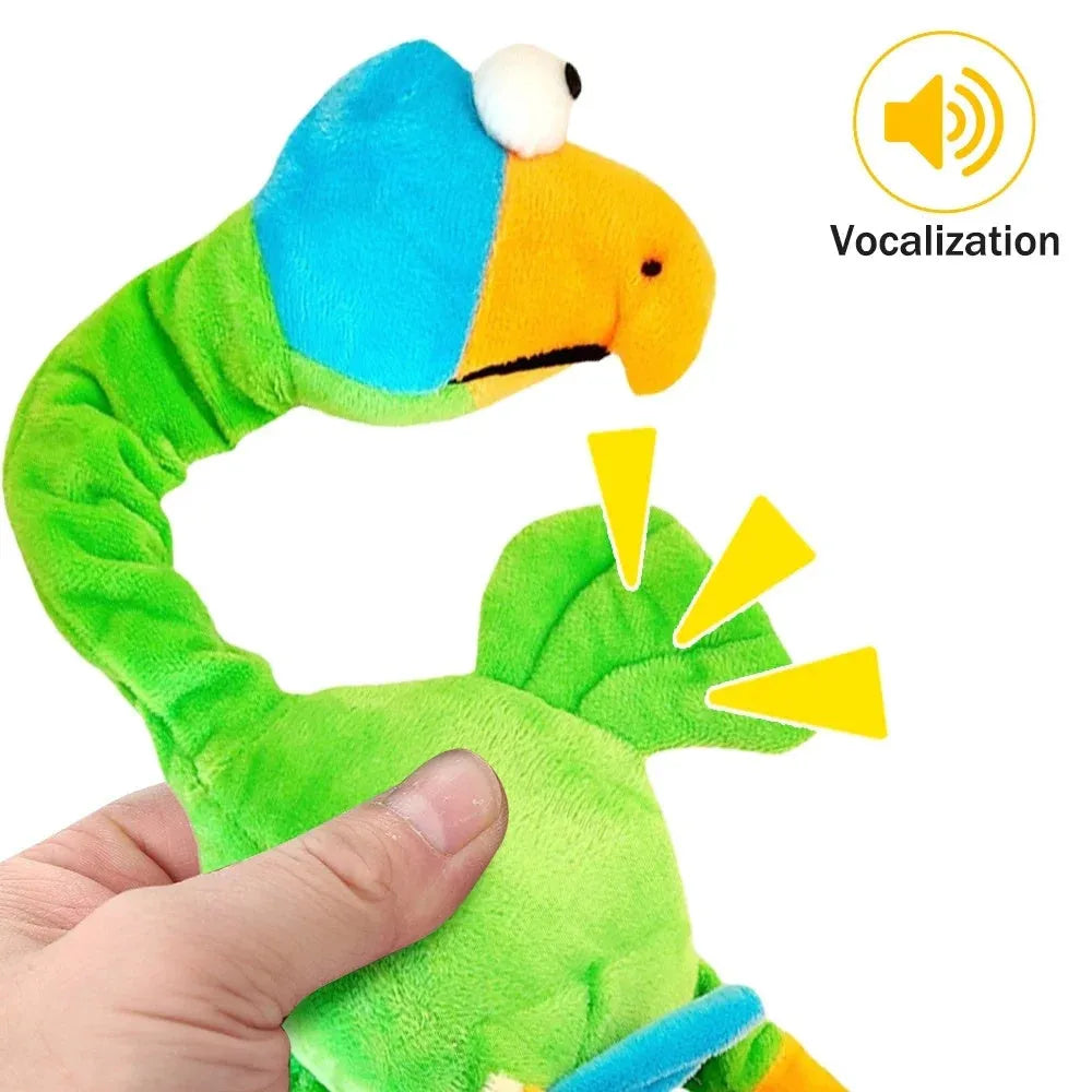 Screaming chicken sound dog chew toy in durable rubber construction