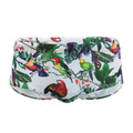 Men's floral and bird print swimming trunks in nylon fabric with elasticated waistband