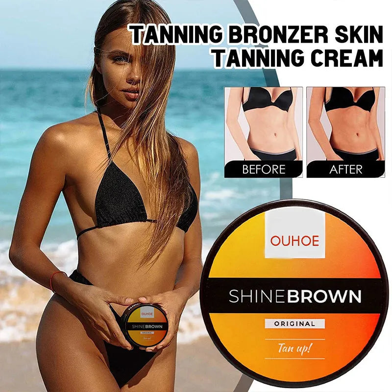 Tanning cream and aloe vera gel after sun repair combination set in 50g or 100g sizes