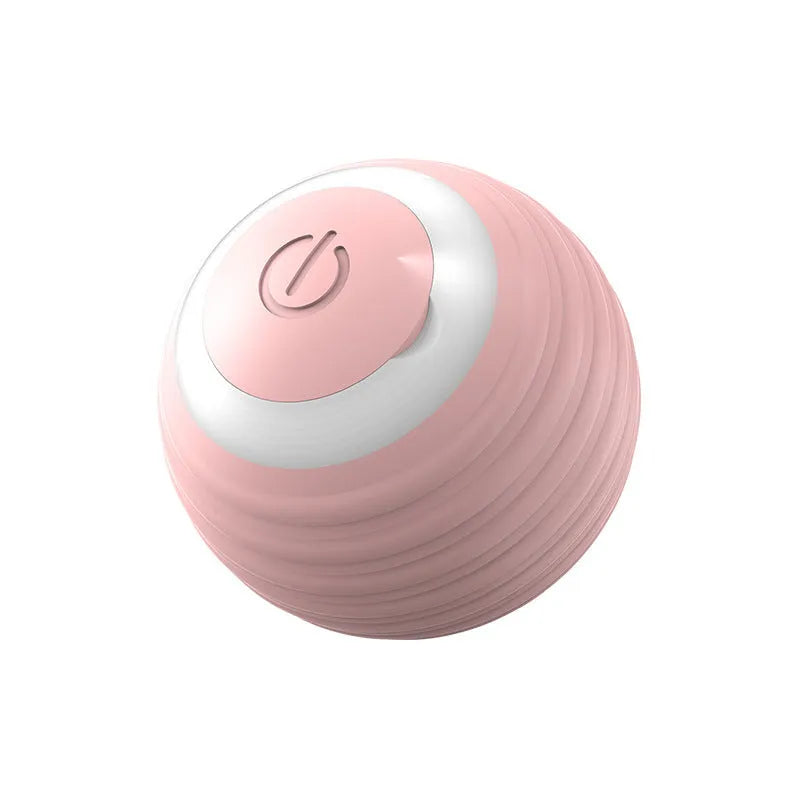 Blue automatic moving cat toy ball with rechargeable charging cable