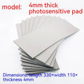 Black and grey light-sensitive seal printing mat for calligraphy measuring 330x110mm