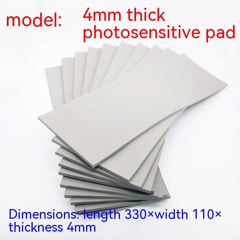 Black and grey light-sensitive seal printing mat for calligraphy measuring 330x110mm