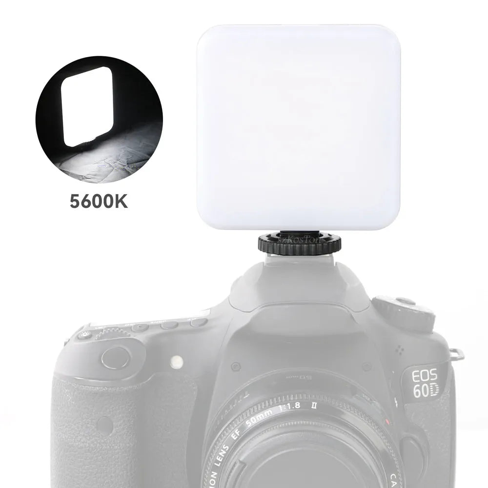 LED mini square outdoor pocket light tripod flash with rotatable head