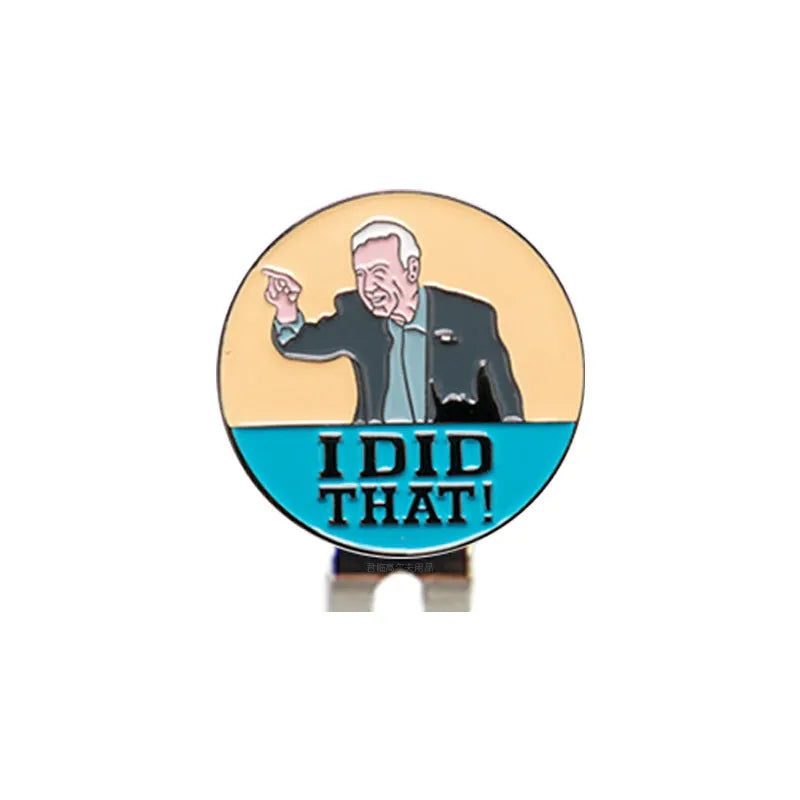 Zinc alloy golf hat clip showing personalised commemorative patterns including Dragon Year design