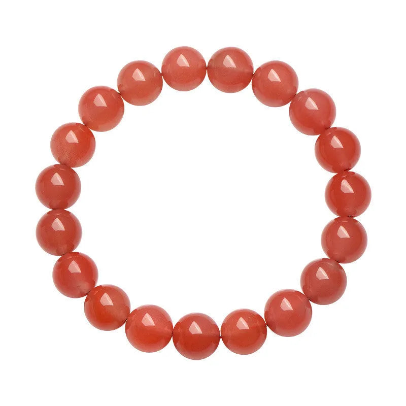 Natural South cherry red agate bracelet with polished scattered beads in multiple sizing options