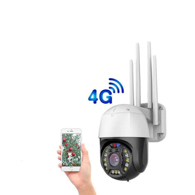 5MP dome surveillance camera with 360 degree rotation and night vision for outdoor security
