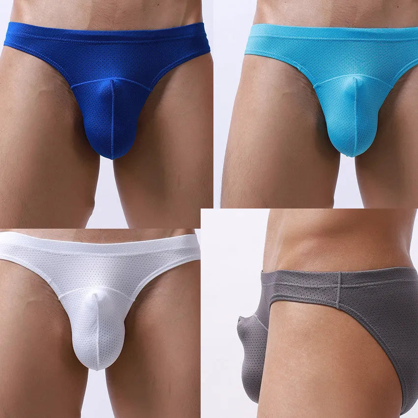 Men's transparent loose nylon underwear in multiple colours with size options