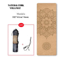 Portable cork yoga mat non-slip TPE eco-friendly 1830x610mm thickness options