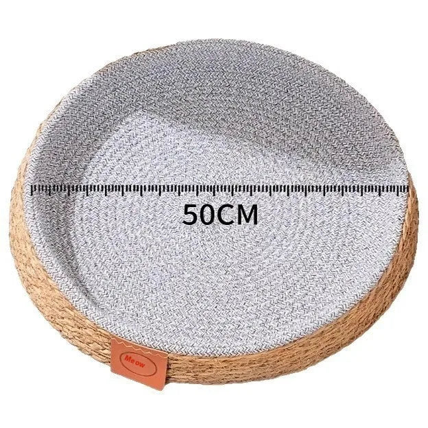 Rattan woven cat nest for small, medium, large, or extra-large cats.