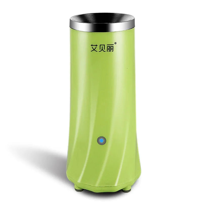 Beige white and green automatic mini breakfast machine with 50W power rating