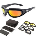 Polarised tactical sunglasses for cycling with dustproof features and PC frame construction