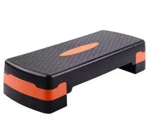Grey fitness step aerobics equipment with 68x28cm platform for home workouts
