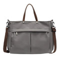 Nylon shoulder crossbody tote bag for women, 39x14x28cm, available in black, gray, milky white, green