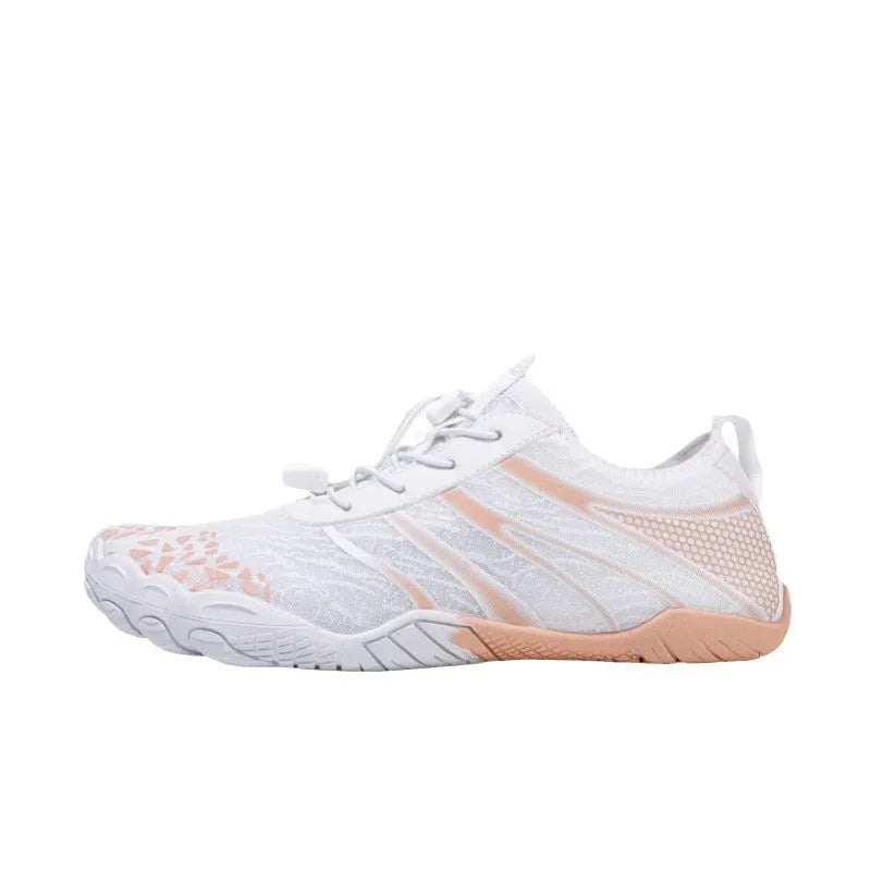Lycra stretch fabric beach running shoes for men and women in various colours.