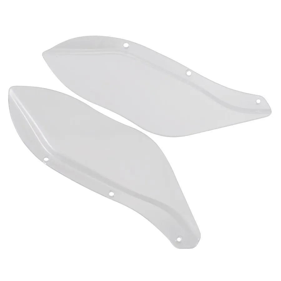 Harley-Davidson motorcycle gliding side wing headlight cover set in black and transparent ABS