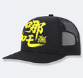 Men's polyester baseball cap in multiple colour options on white background