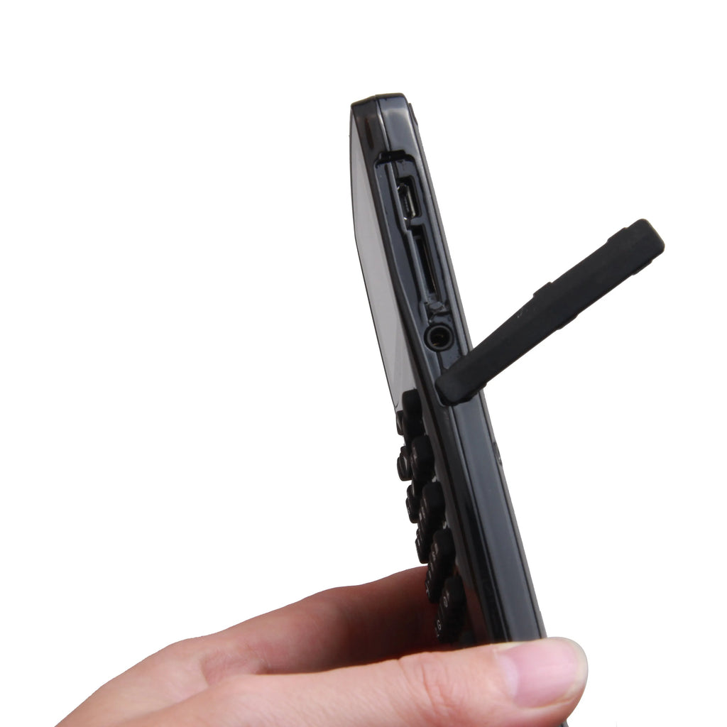 Black multifunctional e-book reader with a 2.8cm screen and an attached wrist strap.