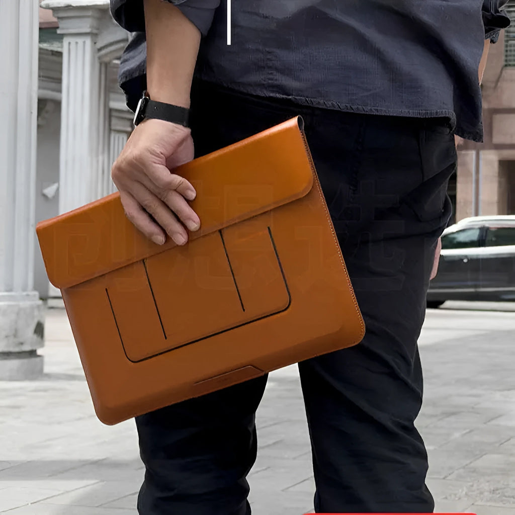 13.3 inch integrated dual-angle laptop bracket bag in black and brown options
