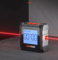Flagship model digital inclinometer and laser infrared tape measure tool with alloy casing.