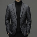Men's lapel collar down jacket in cardigan style with side pockets